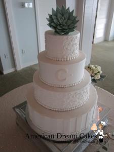 contemporary elegant wedding cake