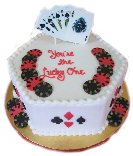 Lucky One Poker Cake