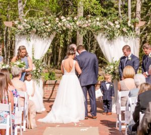 Boho outdoor ceremony in Chapel Hill, NC
