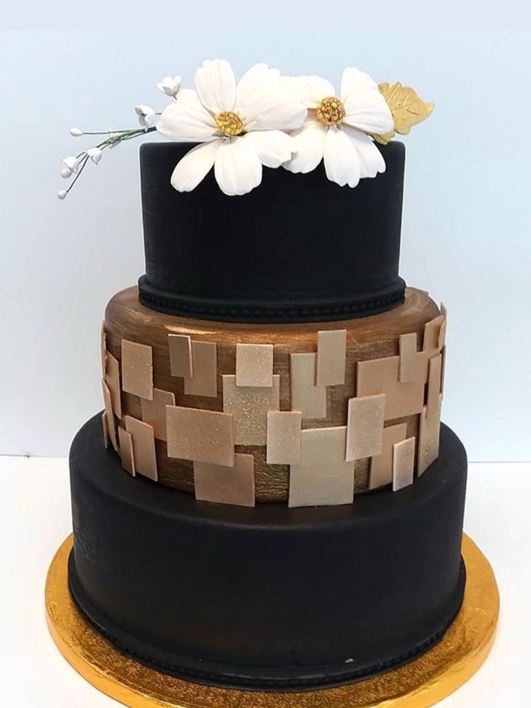 geometric wedding cake